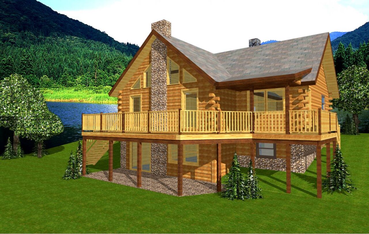 The Chamberlain Aurora Log Homes